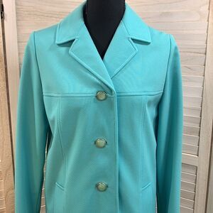 La Sport Vintage spring lightweight turquoise trench coat 70s